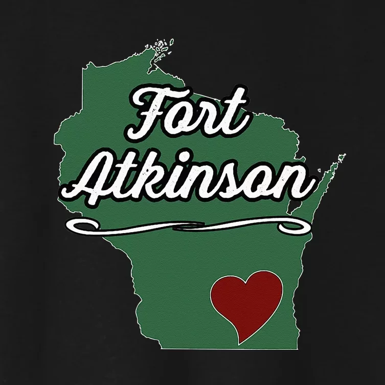 FORT ATKINSON Wisconsin WI USA City State Souvenir Women's Crop Top Tee