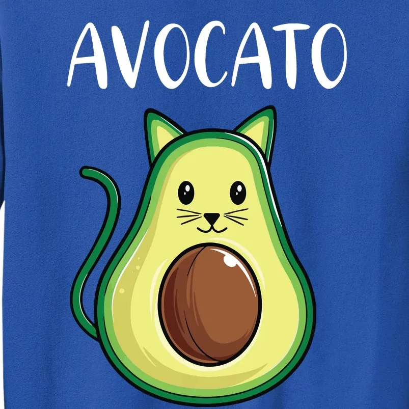 Funny Avocado Women Avocato Cat Tall Sweatshirt