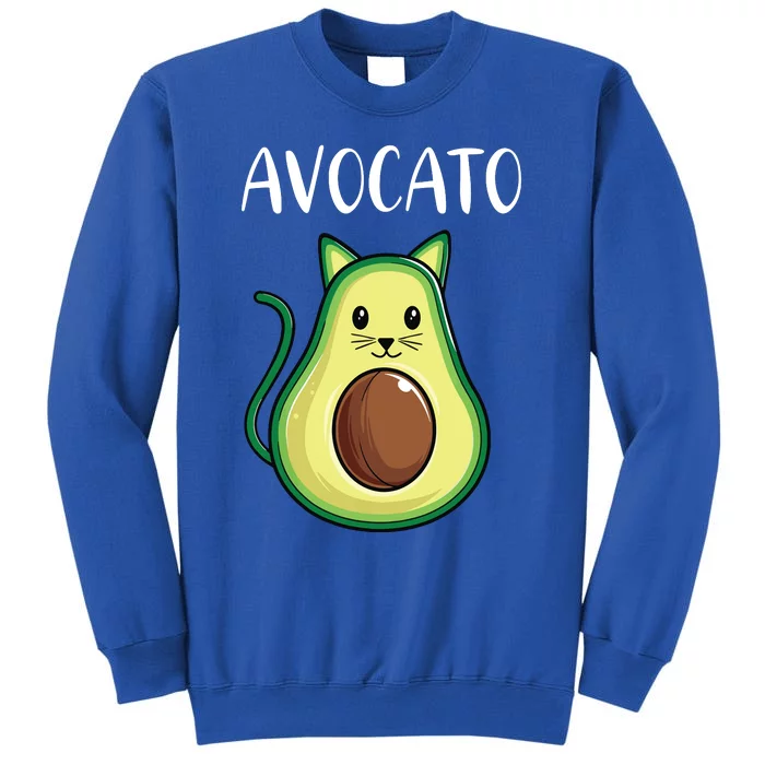 Funny Avocado Women Avocato Cat Tall Sweatshirt