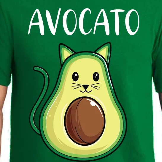 Funny Avocado Women Avocato Cat Pajama Set