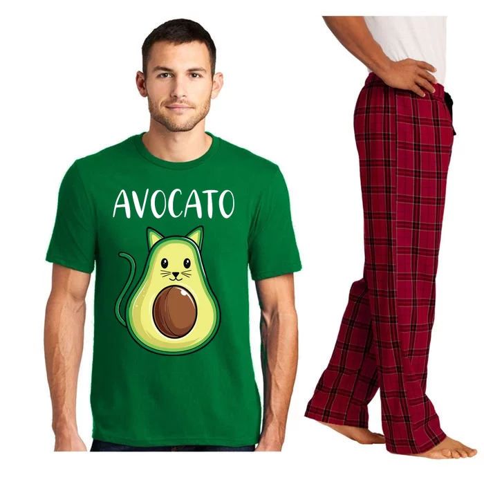 Funny Avocado Women Avocato Cat Pajama Set