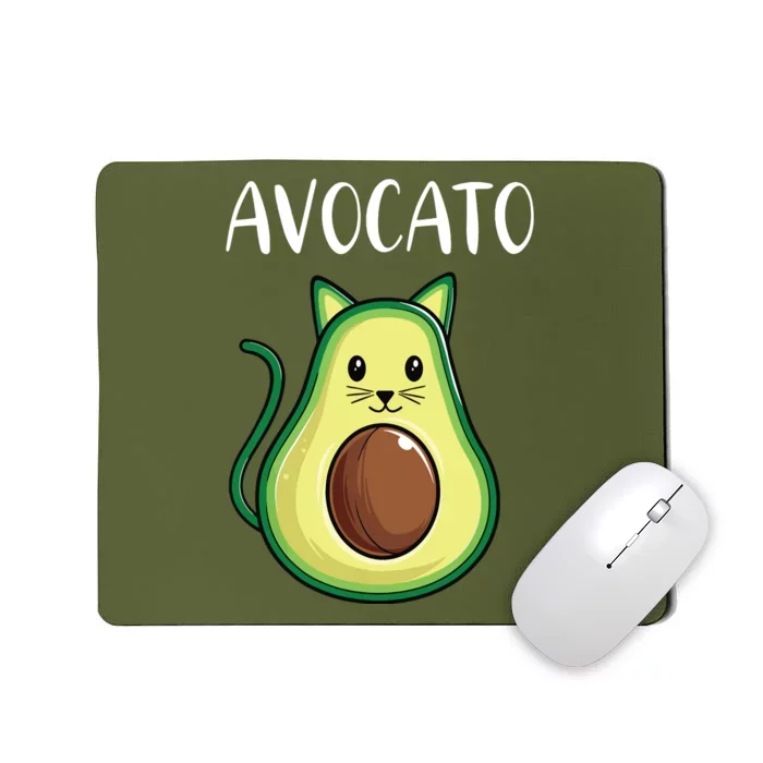 Funny Avocado Women Avocato Cat Mousepad