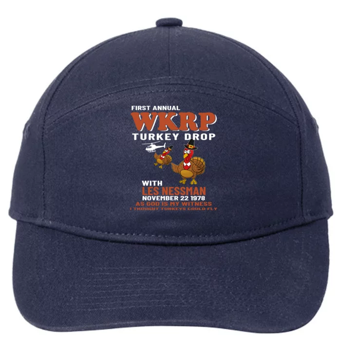 First Annual WKRP Turkey Drop With Les Nessman Thanksgiving 7-Panel Snapback Hat