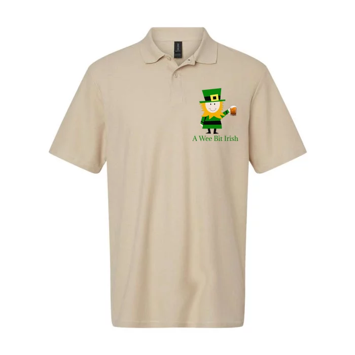 Funny A Wee Bit Irish Softstyle Adult Sport Polo