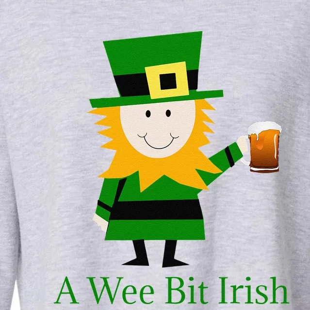 Funny A Wee Bit Irish Cropped Pullover Crew