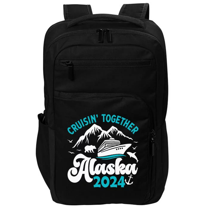 Funny Anniversary Wedding Alaska Cruise 2024 Couple Vacation Impact Tech Backpack