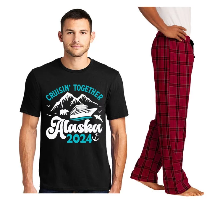 Funny Anniversary Wedding Alaska Cruise 2024 Couple Vacation Pajama Set