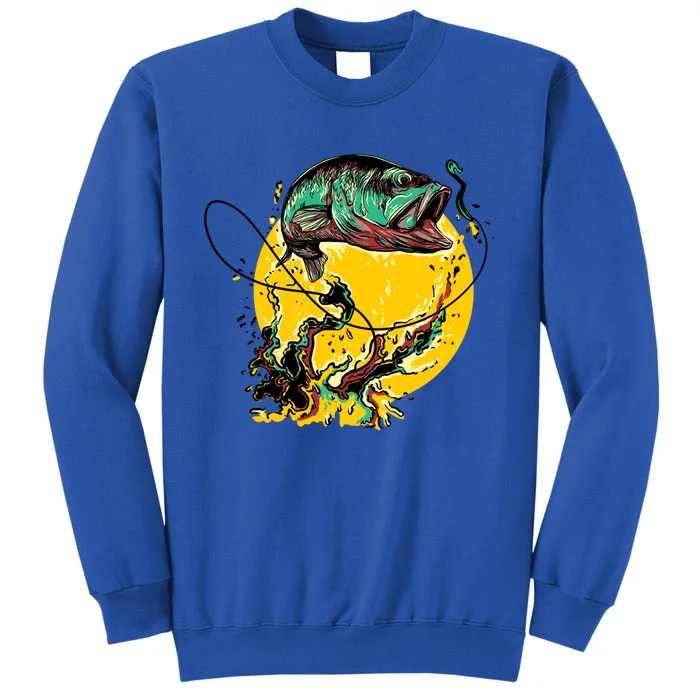 Fishing Art Wave Sunset Sweatshirt