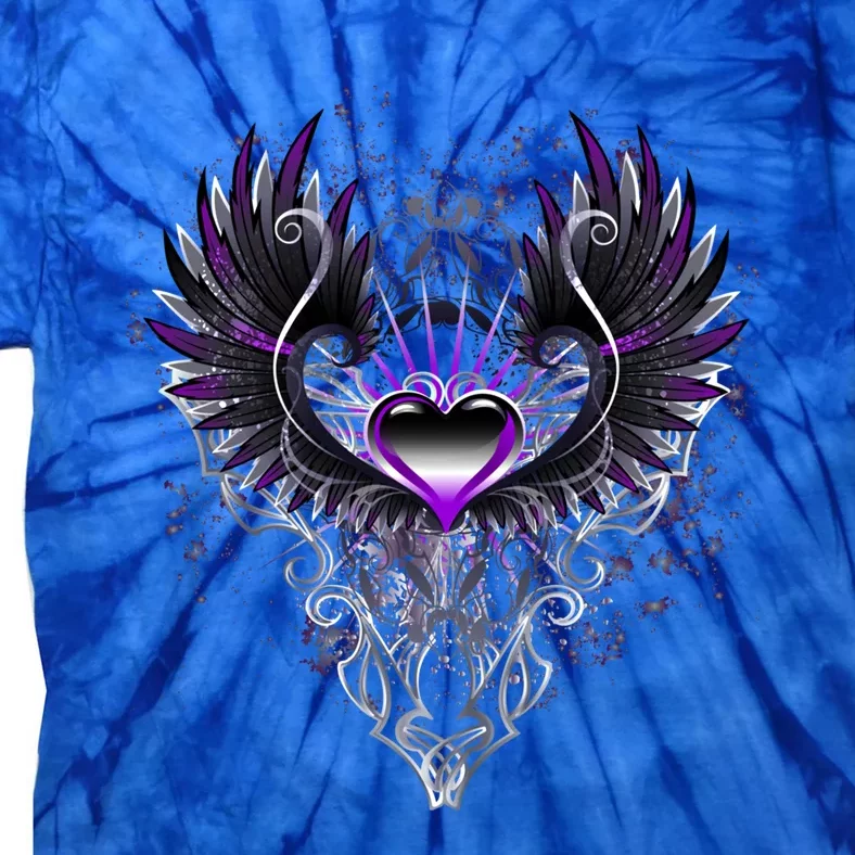 Fallen Angel Wings Dark Goth Clothing Heart Of Asexual Funny Gift Tie-Dye T-Shirt