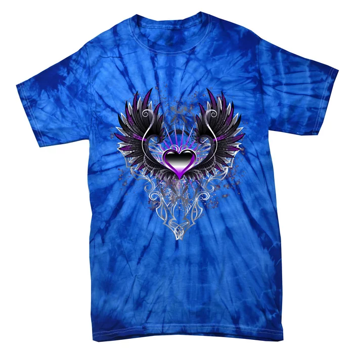 Fallen Angel Wings Dark Goth Clothing Heart Of Asexual Funny Gift Tie-Dye T-Shirt