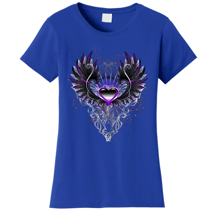 Fallen Angel Wings Dark Goth Clothing Heart Of Asexual Funny Gift Women's T-Shirt