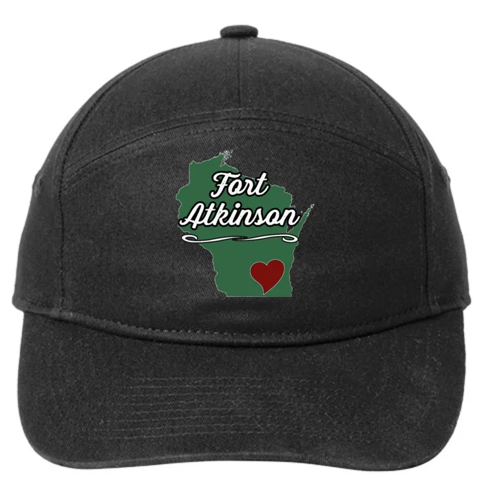 FORT ATKINSON Wisconsin WI USA City State Souvenir 7-Panel Snapback Hat