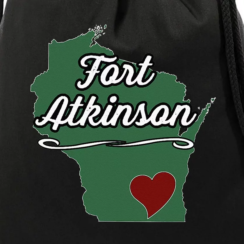 FORT ATKINSON Wisconsin WI USA City State Souvenir Drawstring Bag