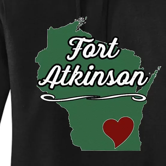 FORT ATKINSON Wisconsin WI USA City State Souvenir Women's Pullover Hoodie