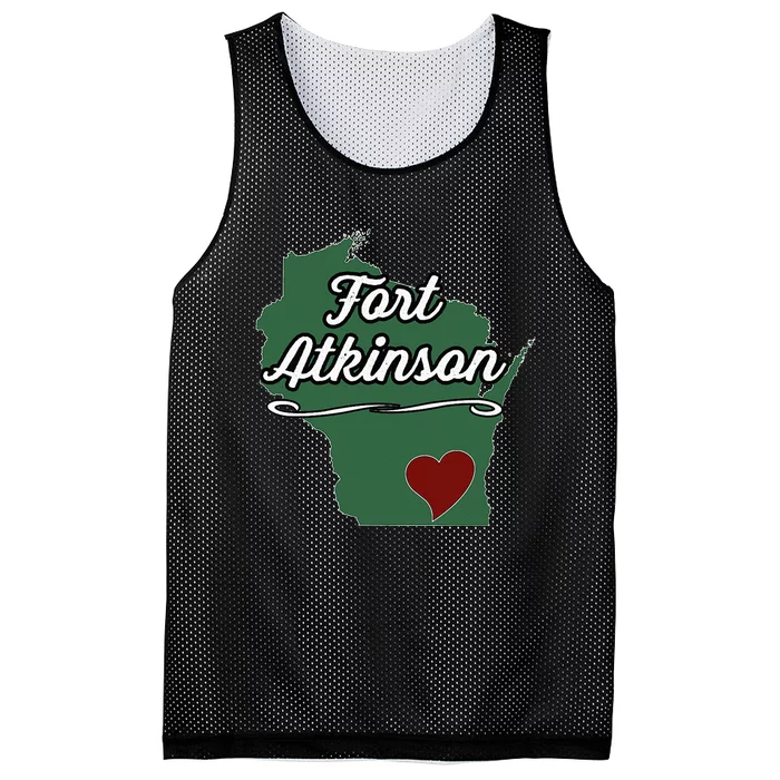 FORT ATKINSON Wisconsin WI USA City State Souvenir Mesh Reversible Basketball Jersey Tank