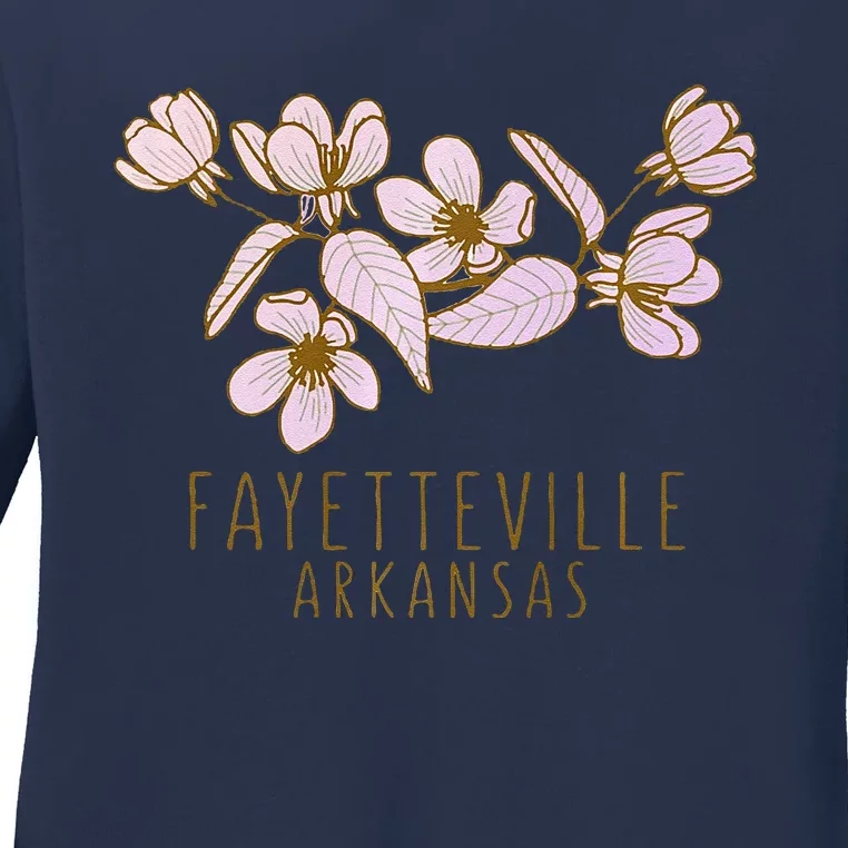 Fayetteville Arkansas Wildflowers Fayetteville Ar Premium Ladies Long Sleeve Shirt