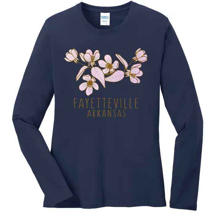 Fayetteville Arkansas Wildflowers Fayetteville Ar Premium Ladies Long Sleeve Shirt