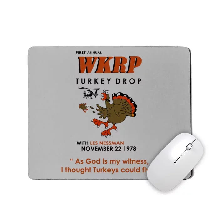 First Annual Wkrp Thanksgiving Day Turkey Drop Mousepad