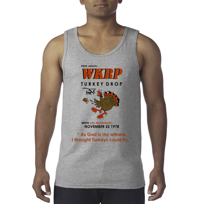 First Annual Wkrp Thanksgiving Day Turkey Drop Tank Top