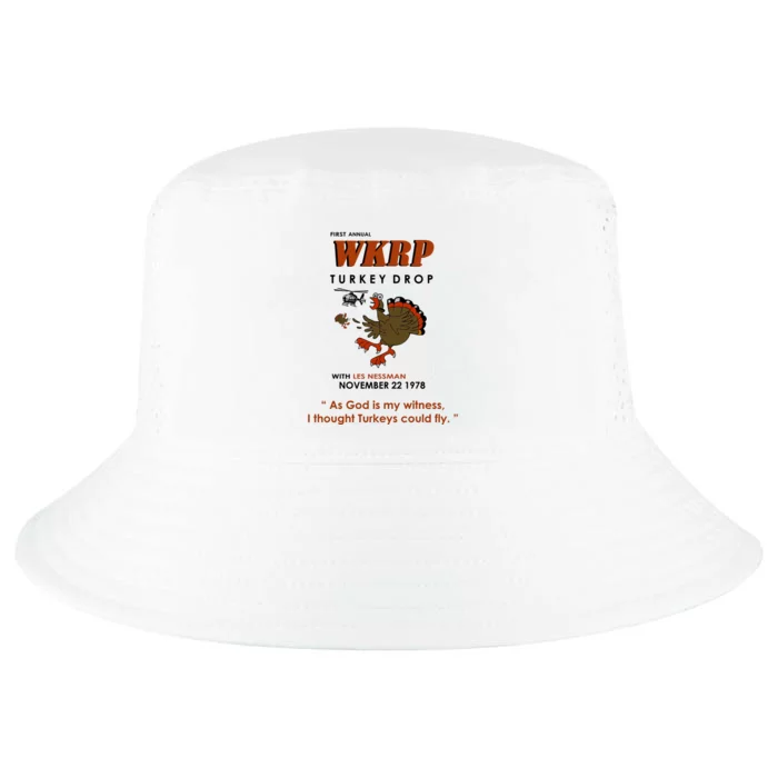 First Annual Wkrp Thanksgiving Day Turkey Drop Cool Comfort Performance Bucket Hat