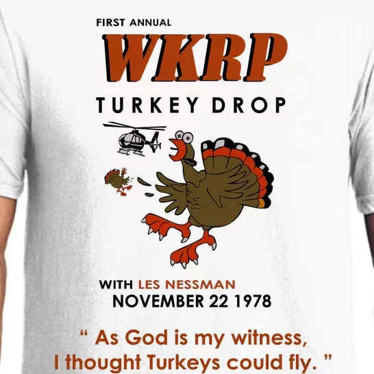 First Annual Wkrp Thanksgiving Day Turkey Drop Pajama Set