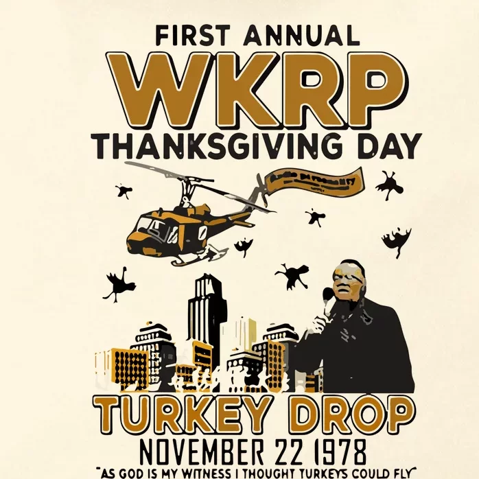 First Annual Wkrp Thanksgiving Day Turkey Drop Zip Tote Bag