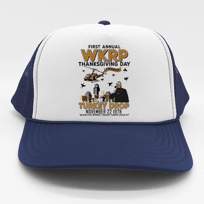 First Annual Wkrp Thanksgiving Day Turkey Drop Trucker Hat