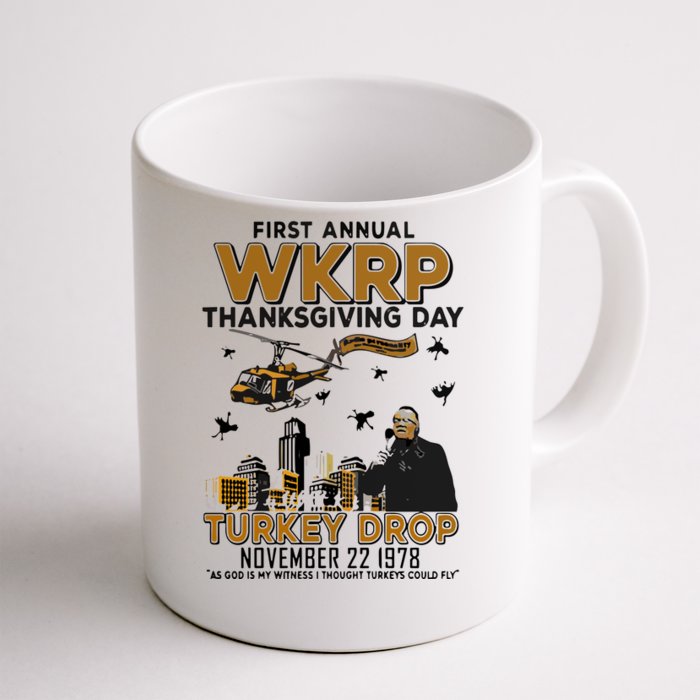 First Annual Wkrp Thanksgiving Day Turkey Drop Front & Back Coffee Mug