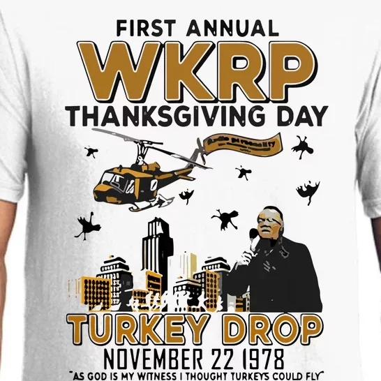 First Annual Wkrp Thanksgiving Day Turkey Drop Pajama Set