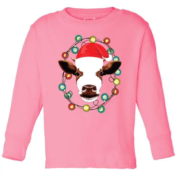 Farm Animal Xmas Pajamas Costume Farmer Christmas Cow Toddler Long Sleeve Shirt