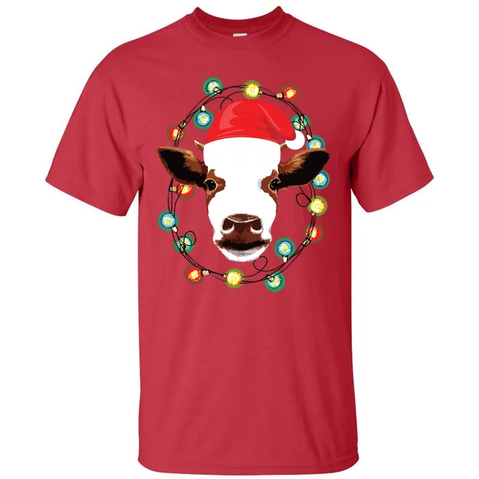 Farm Animal Xmas Pajamas Costume Farmer Christmas Cow Tall T-Shirt