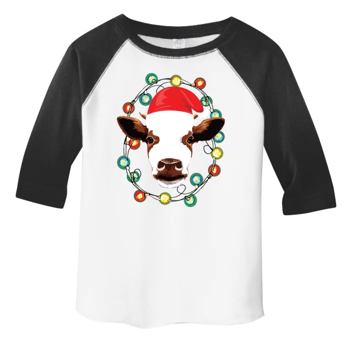 Farm Animal Xmas Pajamas Costume Farmer Christmas Cow Toddler Fine Jersey T-Shirt