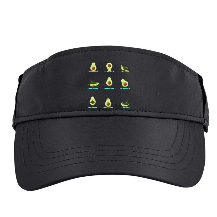 Funny Avocado Yoga Fitness Funny Exercising Gym Avocado Adult Drive Performance Visor