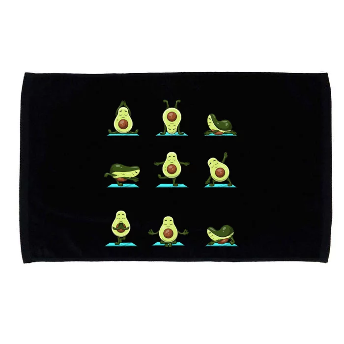 Funny Avocado Yoga Fitness Funny Exercising Gym Avocado Microfiber Hand Towel