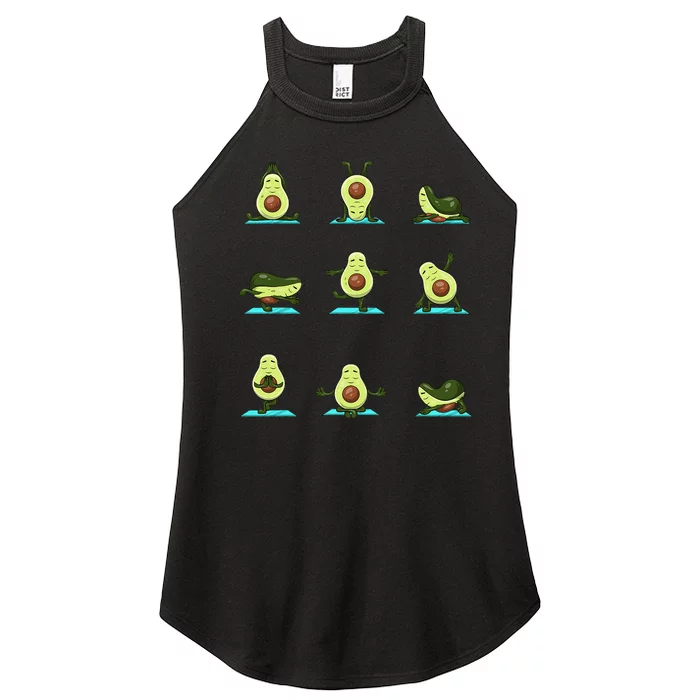 Funny Avocado Yoga Fitness Funny Exercising Gym Avocado Women’s Perfect Tri Rocker Tank