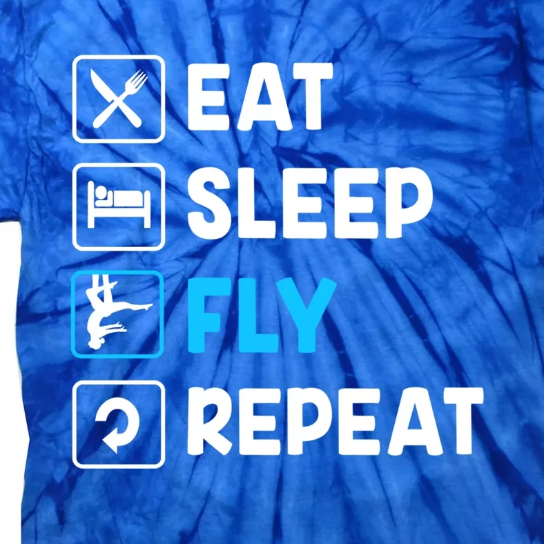 Funny Aerial Yoga Eat Sleep Fly Repeat Gift Tie-Dye T-Shirt