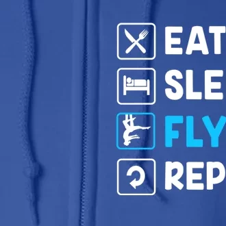 Funny Aerial Yoga Eat Sleep Fly Repeat Gift Full Zip Hoodie