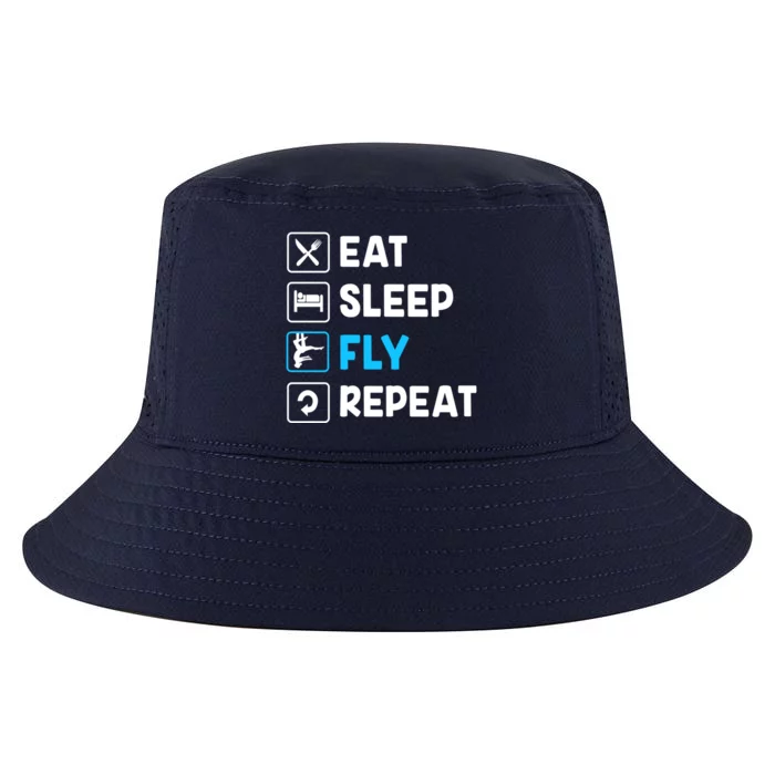 Funny Aerial Yoga Eat Sleep Fly Repeat Gift Cool Comfort Performance Bucket Hat