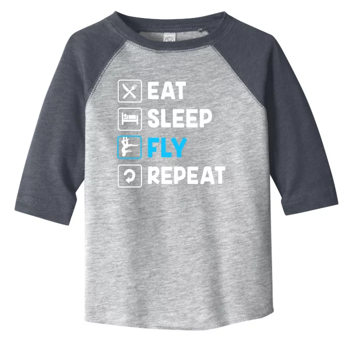 Funny Aerial Yoga Eat Sleep Fly Repeat Gift Toddler Fine Jersey T-Shirt