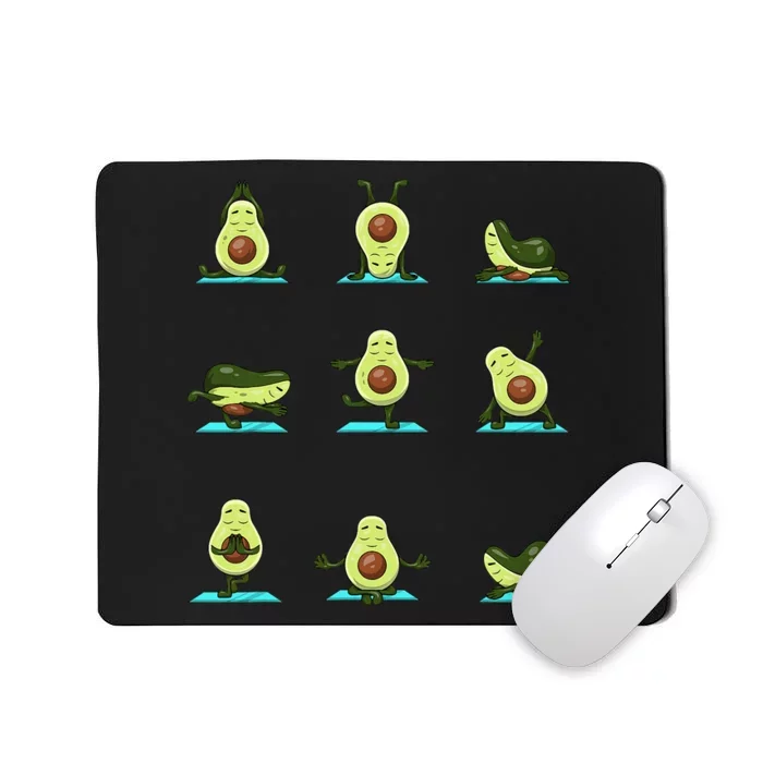 Funny Avocado Yoga Fitness Funny Exercising Gym Avocado Mousepad