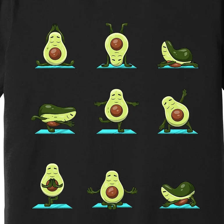 Funny Avocado Yoga Fitness Funny Exercising Gym Avocado Premium T-Shirt