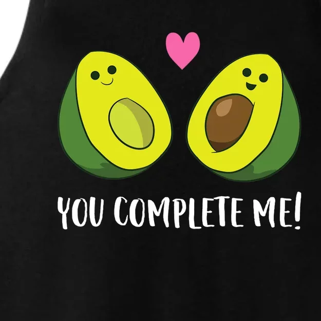 Funny Avocado You Complete Me Cute Avocado Ladies Tri-Blend Wicking Tank