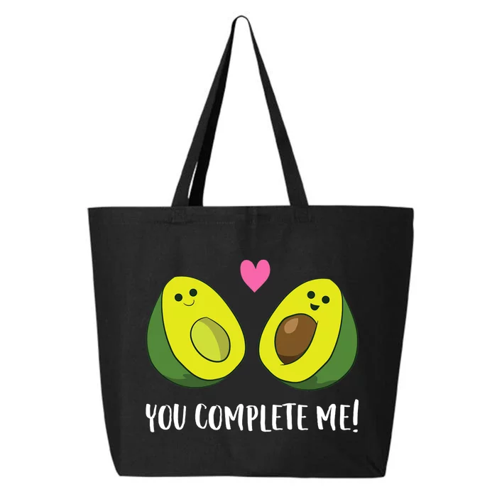 Funny Avocado You Complete Me Cute Avocado 25L Jumbo Tote