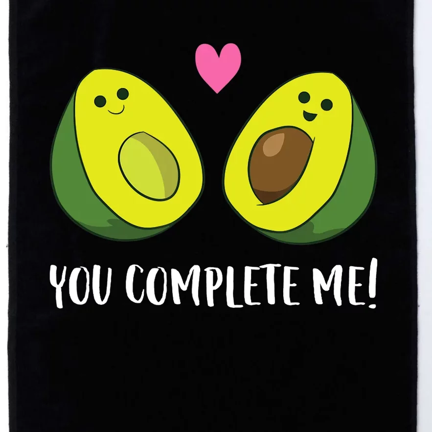 Funny Avocado You Complete Me Cute Avocado Platinum Collection Golf Towel