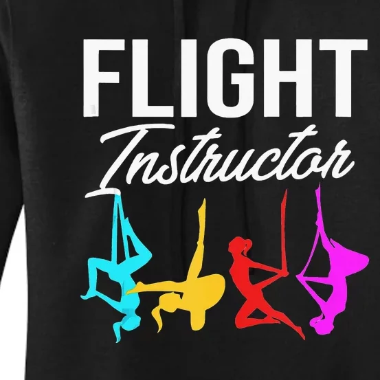 Funny Aerial Yoga Womens Flight Instructor Women's Pullover Hoodie