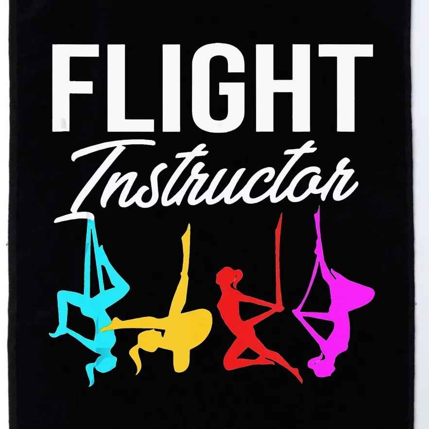 Funny Aerial Yoga Womens Flight Instructor Platinum Collection Golf Towel