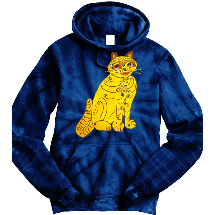 Funny Abba Yellow Cat Tie Dye Hoodie