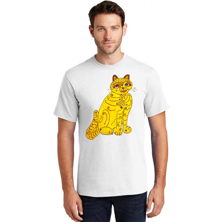 Funny Abba Yellow Cat Tall T-Shirt