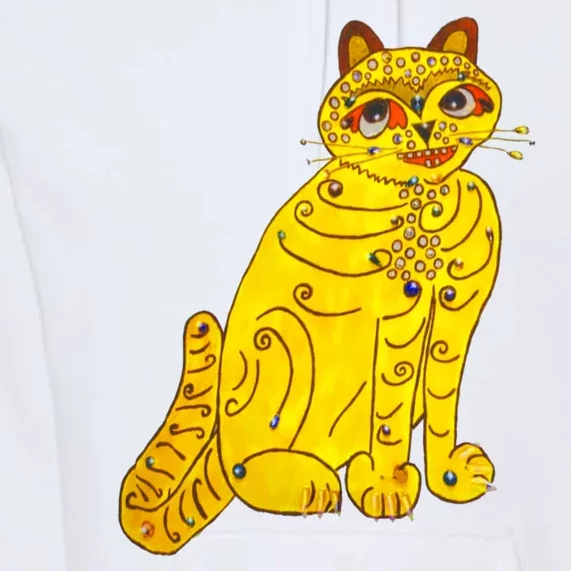 Funny Abba Yellow Cat Premium Hoodie