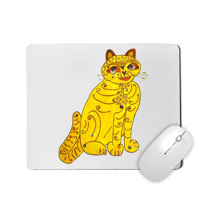 Funny Abba Yellow Cat Mousepad